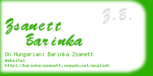 zsanett barinka business card